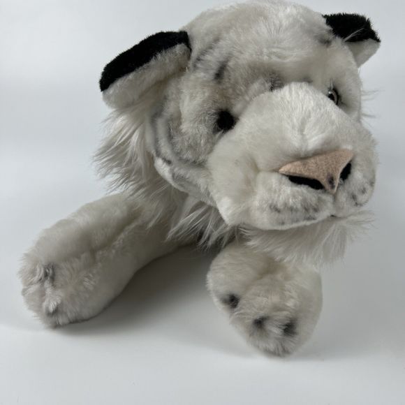FAO Schwartz 2004 Realistic White Asian Tiger Pink Eyes Stuffed Animal 17” Rare* - Picture 5 of 16